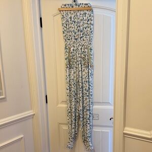 Skemo Blue and White Floral Romper